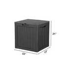 Yardgrace 35 Gallon Outdoor Deck Box, Lockable Waterproof Outdoor Storage Boxes For Garden Tools,Indoor Cushions,Accessories Outside Storage Resin Weatherproof Container, Black