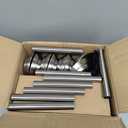 Solar LED Outdoor Lights 8-Pack Stainless Steel Pathway Landscape Lights for Outdoor Path Patio Yard Deck Driveway and Garden, (Silver)