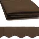 12' x 10' Retractable Patio Awning Replacement Fabric Cloth, Durable Exterior Sunshade Canopy Cloth, Reinforced Multi-Purpose Waterproof Protective Awning Cover, Brown