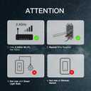 MOES Smart Single Pole Light Switch, 2.4GHz WiFi Wall Switch, Needs Neutral Wire, Multi-Control, Smart Life/TUYA APP Control, Voice Control with Alexa/Google Home, White 1 Gang