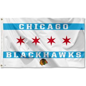 WinCraft Chicago Blackhawks City of Chicago 3x5 Feet Banner Flag