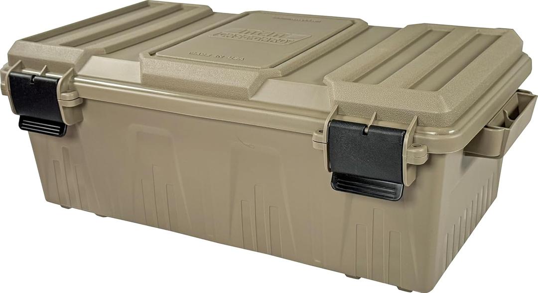 3 x MTM ACDC30, Divided Ammo Crate Utility Box, Water- Resistant, Stackable, Snap Latch, USA Made, Dark Earth