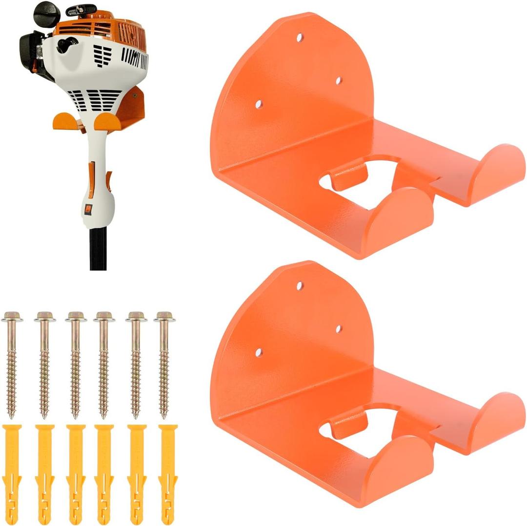 Weed Eater Rack Garage Wall Organizer, Garage Tool Organizer Weedeater Hanger Wall Mount For String Trimmer Hanger, Hedge Trimmer Rack Garden Tool Organizer (2 Pack)