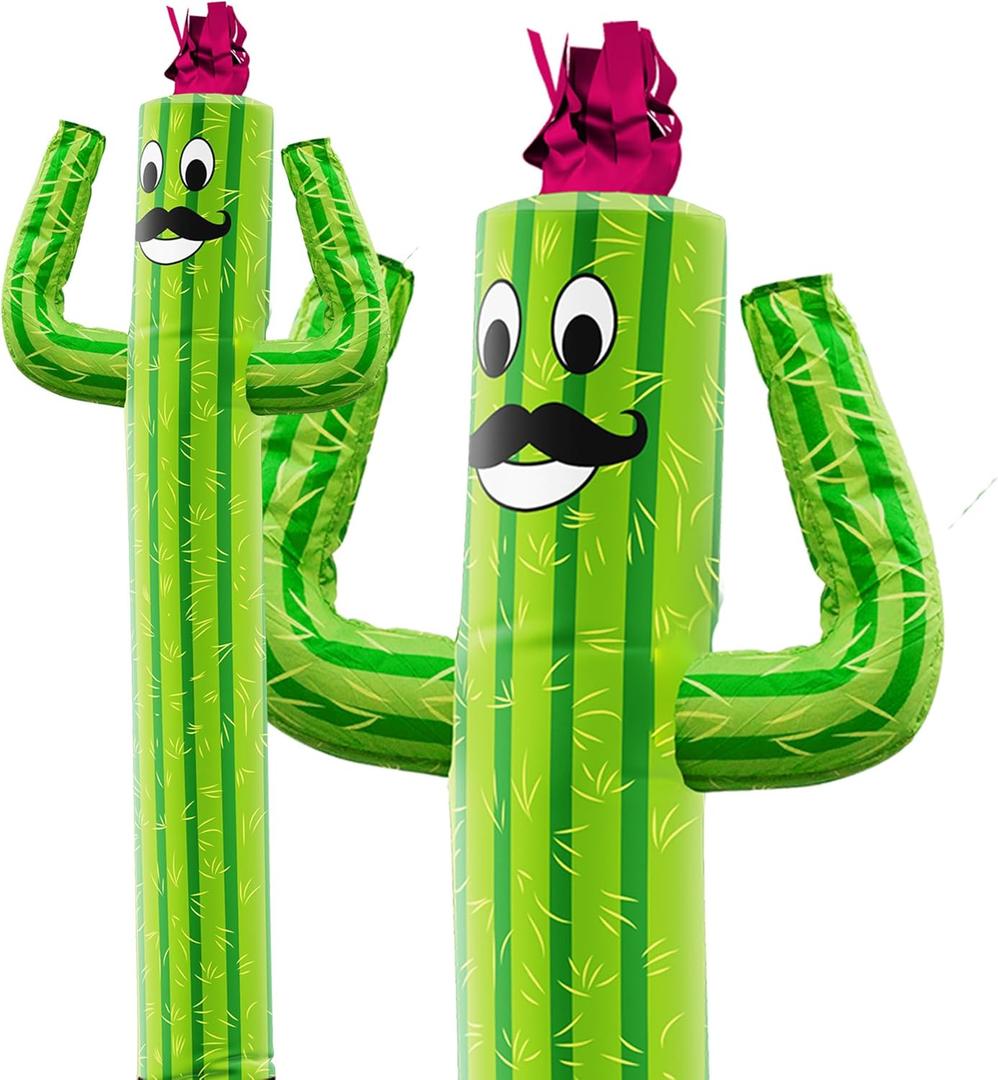 LookOurWay Air Dancers Inflatable Tube Man Attachment - Wacky Waving Inflatable Dancing Tube Guy for Business Promotion - Blower Not Included (6ft, Cactus)