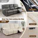 Gennia Recliner Sofa Covers 5 Pieces, Waterproof Sectional Couch Cover Stretch 3 Seat Reclining Couch Cover Soft Sofa Slipcover with Elastic Bottom Furniture Protector for Kis, Pets (Beige)