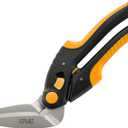 10" Heavy Duty Scissors, Carpet Cutter, Industrial Scissors, Multipurpose, Scissors for Carpet, Cardboard, Leather, Pruning, Gardening, Professional Soft Grip Stainless Steel (Orange)