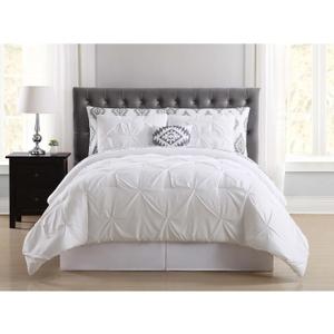 TRULY SOFT Pueblo Pleated Bed in a Bag White Polyester 6-Piece Twin Bed in a Bag, Teen Themed, for Men and Women, Oeko-TEX Certified Confidence (Pueblo White) TRULY SOFT Pueblo Pleated Bed in a Bag White Polyester 6-Piece Twin Bed in a Bag, Teen Themed, for Men and Women, Oeko-TEX Certified Confidence (Pueblo White)