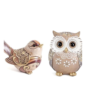 Leekung Bird Figurines for Home Decor&Owl Figurine Home Decor