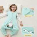 HOMEAL Toddler Sleep Sack with Leg, Sleep Sack with Feet, Baby Sleep Sack 12M-7T (3T-5T, Sage)