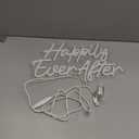 SYLHOME Happily Ever After LED Neon Light Sign Wedding Party Birthday Neon Art Wall Sign Decor USB Bedroom Home Pub Decor Valentine's Day Night Light 5V Warm White 15.75"X9.2"