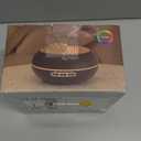 550ml Large Capacity Essential Oil Diffuser with 6 Essential Oil Set, Aromatherapy Ultrasonic Air Humidifier with Timer Setting, 7 Color LED Night Light and Waterless Auto-Off Functions for Home, Spa (Dark Wood Grain)