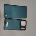 2-in-1 Detachable Wallet Case for iPhone 17 Pro, PU Leather Flip Wireless Charging Magnetic RFID Blocking Card Holder Stand Shockproof Phone Cover for iPhone 17 Pro Case 6.3", Bluegreen