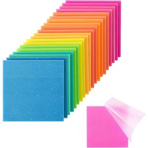 Mr. Pen- Transparent Glitter Sticky Notes, 3x3, 20 Pads, 1000 Sheets, Glitter Transparent Note Pads Bulk, Self-Stick Bible Journaling Sticky Note for Women, Stocky Notes for Bible Journaling (Prism Glow)