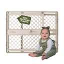 Toddleroo by North States - Renew 100% Recycled Plastic Baby Gate for Doorway; Sturdy for Indoor & Outdoor Use: Pressure Mounted, No Drill Gate; Made in USA; 26" to 42" Wide, 26" Tall; Sandstone