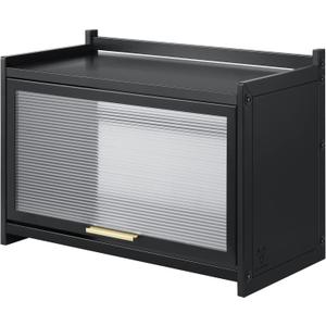 Wall Cabinet, Medicine Cabinet, Metal Cabinet with Large Capacity, Matches Variety of Decors (53 * 27 * 35cm,Black)