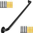 45 Inch Black Wall Mount Hand Rails for Indoor Stairs, Interior Staircase Handrail, Outdoor Metal Stair Railing for Exterior Steps, Banister Deck Rails,Safety Grab Bar for Elderly
