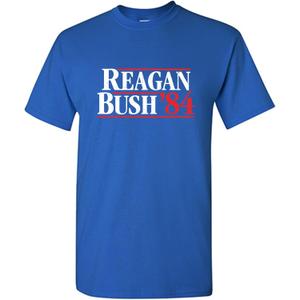 Reagan Bush 84 Shirt for Men Vintage Retro Political Conservative Republican Mens Graphic Novelty Gift Tee USA T Shirt (Size: Medium) (Color: Navy Blue)