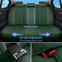 Car Seat Covers Full Set,5 Seat Leather Seat Covers for Cars,Front Seats and Back Seat Cover,Waterproof Car Seat Cushion Protectors,Universal Fit for Most Cars SUV Trucks (Green, Full Set)