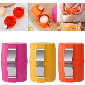 2 x 3pcs Egg Shell Opener for Hard Boiled Eggs Stainless Steel Egg Peeler Tool Easy Egg Cracker Tool for Raw Eggs, Egg Slicer for Raw Eggs Kitchen Gadgets for Baking