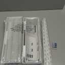 Over The Door Organizer, Metal Door Organizer Hanging with 5 Adjustable Baskets and Coat Hook, Behind The Door Storage for Bedroom Closet Bathroom Pantry Cabinet Kitchen, White