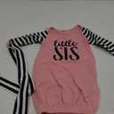 AMAWMW Newborn Baby Girl Little Sister Sleeper Gown Stripe Long Sleeve Nightgown Pajamas Gifts Stuff Essential Outfit (0-6 Months, A Pink Striped Sleeve)