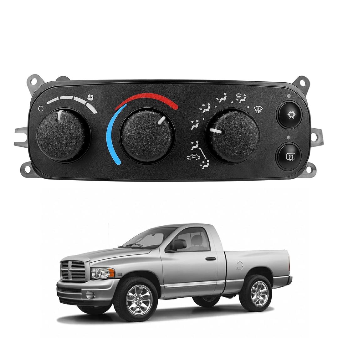 599-212 AC Climate-Control Module Switch-Panel - Compatible with 2002-2005 Dodge Ram 1500, 2500, 3500 & 2001-2004 Dakota