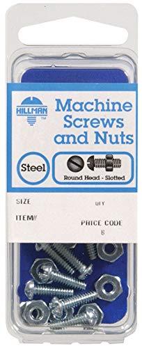 Hillman No. 10-24 in. x 1/2 in. L Slotted Round Head Zinc-Plated Steel Machine Screws 6 pk