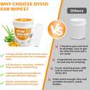 Ear Finger Wipes for Dogs & Cats, 50 Count Dog Ear Cleaner Finger Wipes, for Dirty, Waxy, Smelly Ears - Soothes & Relieves Ear Itching, All Natural Ingredients