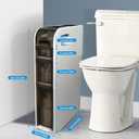 3-Tier Bathroom Floor Cabinet, Narrow Bathroom Storage Cabinet, Mobile and No Installation Required, Perfect for Small Space Laundry Rooms, Toilet Areas, and Living Room Gaps