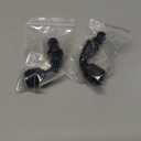 Ucreative 8AN 90 Degree Push Lock Hose Fitting End Black 2PCS