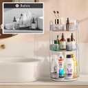 360 Rotating Makeup Organizer, 3 Tier Large Capacity Lazy Susan Bathroom Counter Organizer, Skincare Organizers, Spinning Perfume Organizer & Vanity Organizer Countertop (Classic Grey, 3 Tier)