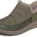 Skechers women's Cozy Escape - Snow Puff Hands Free Slip-ins (9.5, Olive)
