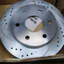 BDFHYK Front Brake Kit Compatible with GMC Savana 1500 03-08, Yukon XL 1500 01-06, Compatible with Chevrolet Express 1500 03-08, Drilled Slotted Brakes Rotors and Ceramic Brake Pads, Replace S-55054