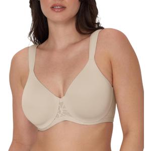 Bali Women's T-Shirt, Coolest Smoothing Underwire, Convertible Bra (36DDD, Almond)