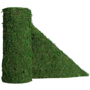 USMOLA Moss Roll, Dried Moss for Crafts, Moss Table Runner for Fairy Gardens, Wedding Woodland Decor, Preserved Moss Mat for Table Decoration (12" W x 60" L)