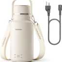 33.8 Oz/1000mL Portable Electric Kettle,304 Stainless Steel Travel Kettle Electric,4 Temp Settings with Holding Heat,600W Fast Boiling Water with Auto Shut-Off and Boil Dry Protection