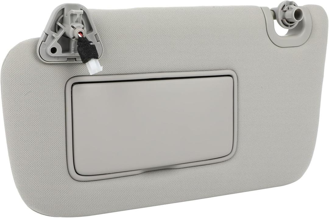 ECCPP 268-11645L Left Driver Side Sun Visor with Mirror Fit for Nissan for Sentra 2013 2014 2015 2016 2017 2018 2019, for Nissan for Leaf 2012-2016 with Sunroof 26811645L (Gray)