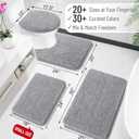 OLANLY Bathroom Rugs 36x24, Extra Soft Absorbent Chenille Bath Rugs, Rubber Backing Quick Dry, Machine Washable Bath Mats for Bathroom Floor, Tub and Shower, Home Decor Accessories, Grey