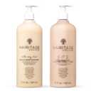 Hairitage Gentle Daily Moisture Shampoo and Conditioner Set - Split End + Bond Strengthening for Dry, Damaged Hair with Jojoba Oil - Anti-Frizz and Color Safe - Cherry + Amber Scent (21oz. 2-pack)