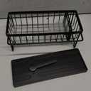 LIFKOME Stainless Steel Faucet Sink Sponge Storage Rack Kitchen Holder for Sponge Drain Board for Dish Rack