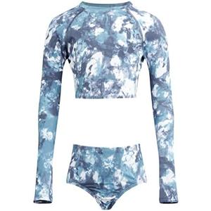 Kanu Surf Girls Long Sleeve Rashguard UPF 50 Two Piece Swim Set. Size 10