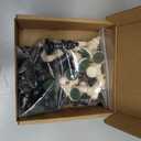 32 Plastic Chess Pieces Set - Black & White Chessmen for 15-20 Inch Boards, Felt Bottom, with Drawstring Storage Bag - Ideal for Beginners & Chess Enthusiasts-No Board Included (2.95inch/7.5cm)