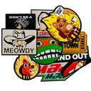 10 Pcs PVC Funny Patches with Hook and Loop,Embroidered Morale Tactical Patches for Backpacks, Bags, Vests, Hats，Clothing.(Style7