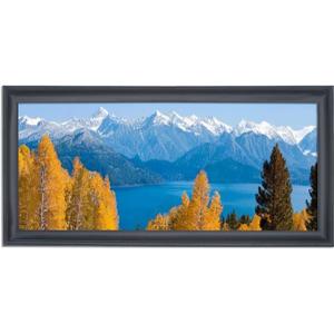 15x30 inch Picture Frame Solid Wood Black Panoramic Photo Frame,Suitable for Poster/Painting/Group Photo/Puzzle (A23B1530)