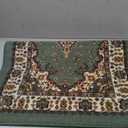 Antep Rugs Alfombras Oriental Traditional 5x7 Non-Skid (Non-Slip) Low Profile Pile Rubber Backing Indoor Area Rugs (Green, 5' x 7')