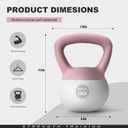 Soft Kettlebell 5LB/10LB/15LB/20LB/25LB, Kettlebells Set Soft Kettle Bell Anti-Slip Grip Weight for Home Gym Strength Training (15LB Pink-White)