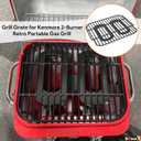 BQMAX Grill Grate for Kenmore 2-Burner Retro Portable Gas Grill, Cooking Grate for Kenmore Portable Propane Gas Grill, Grill Grate for Kenmore Grill Replacement Parts