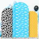 3Pcs Arch Backdrop Cover Story Arch Cover Wedding Arch Covers Spandex Backdrop Stand 4ft, 5ft, 6ft for Wedding Birthday Banquet Boy Girl Toy Arch Cover Decoration