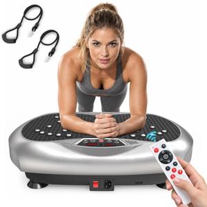 Whole Body Vibration Plate for Lymphatic Drainage,999Speed Levels,330/400lb
Remote Control, 3 Auto Programs Shake Plate, Anti-Slip Platform, Home Workout Equipment with Resistance Bands, Power Plate