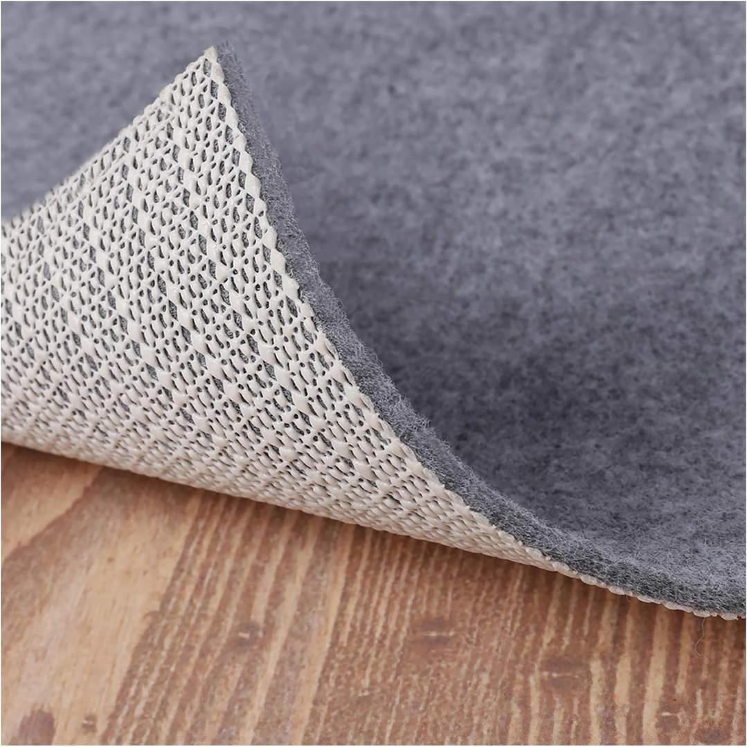 Non Slip Rug Pad Grippers - 9x12 Ft, 1/8" Thick, (Felt + Rubber) Double Layers Area Carpet Mat Tap, Provides Protection and Cushioning for Hardwood or Tile Floors